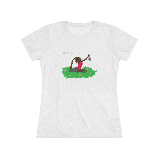 Women's Triblend Tee - Yoga Lady 2