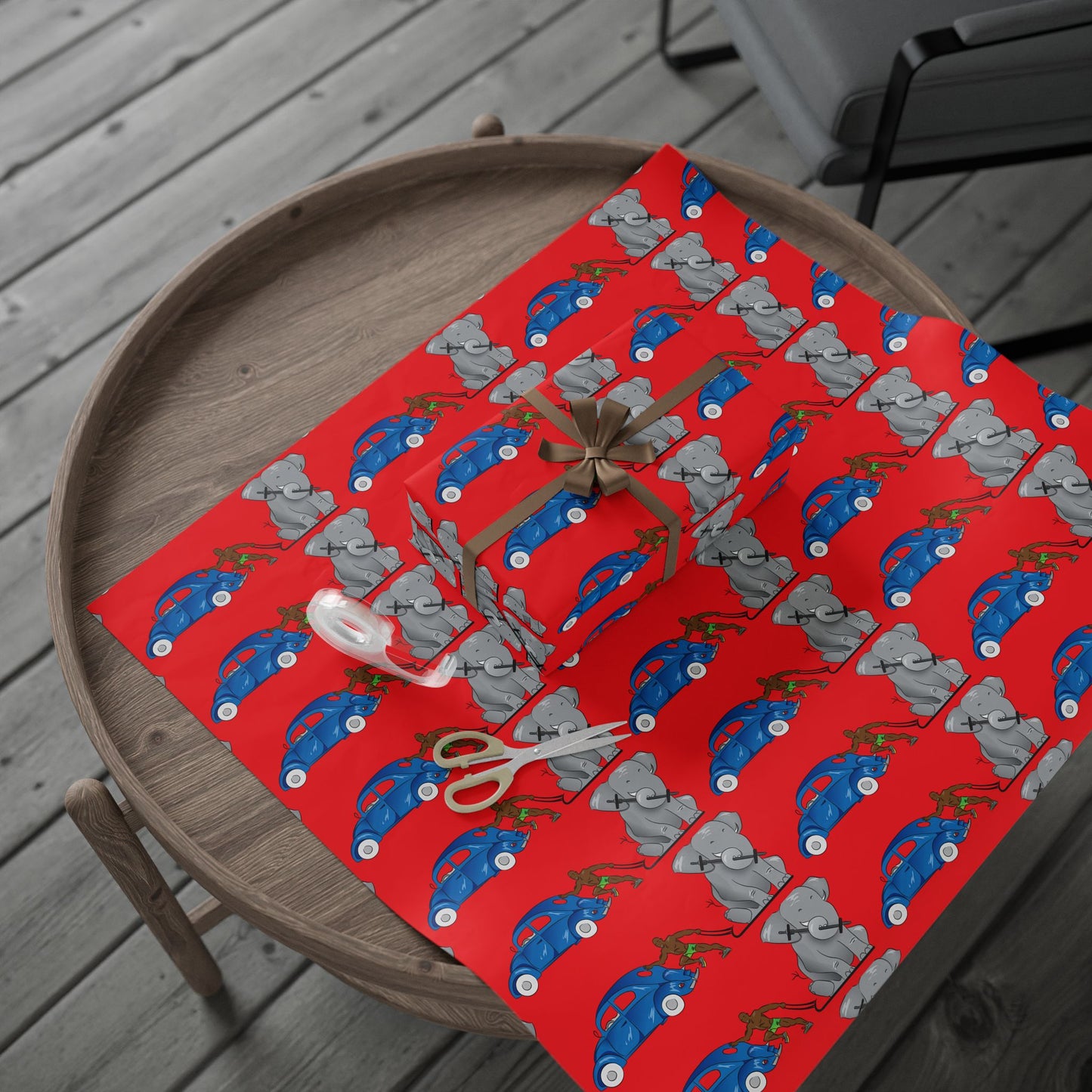 Wrapping Paper - Strong black man (red paper)