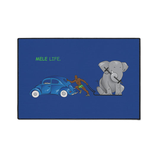 Floor Mat - Strong Black Man (blue)