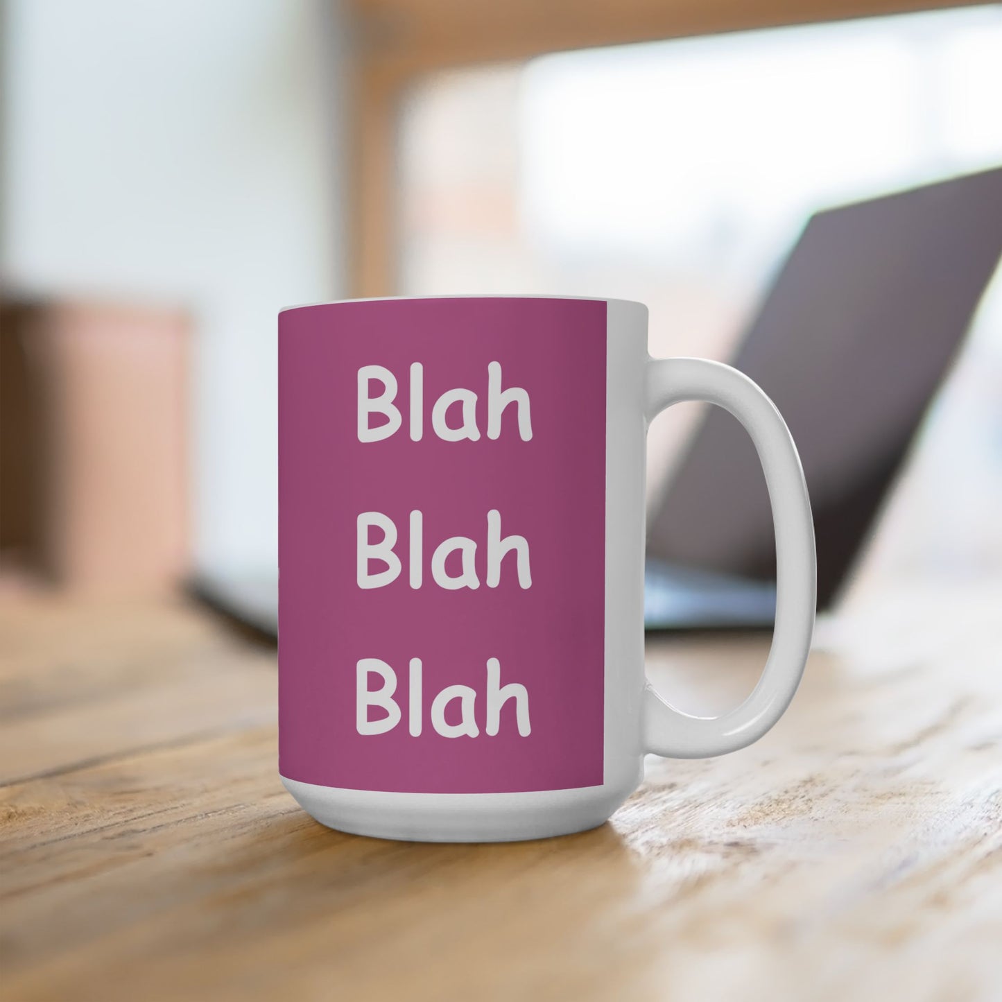 Coffee Mug (11oz/15oz) - Blah Blah Blah (pink)