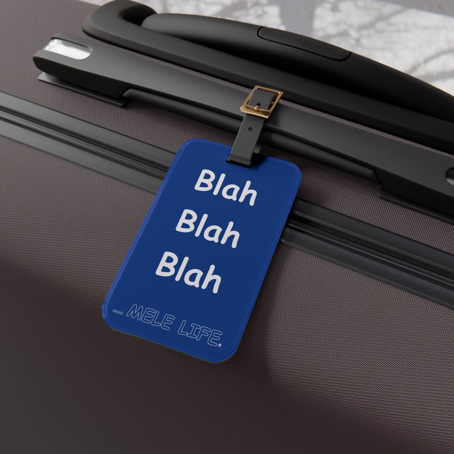 Luggage Tag - Blah Blah Blah (blue)