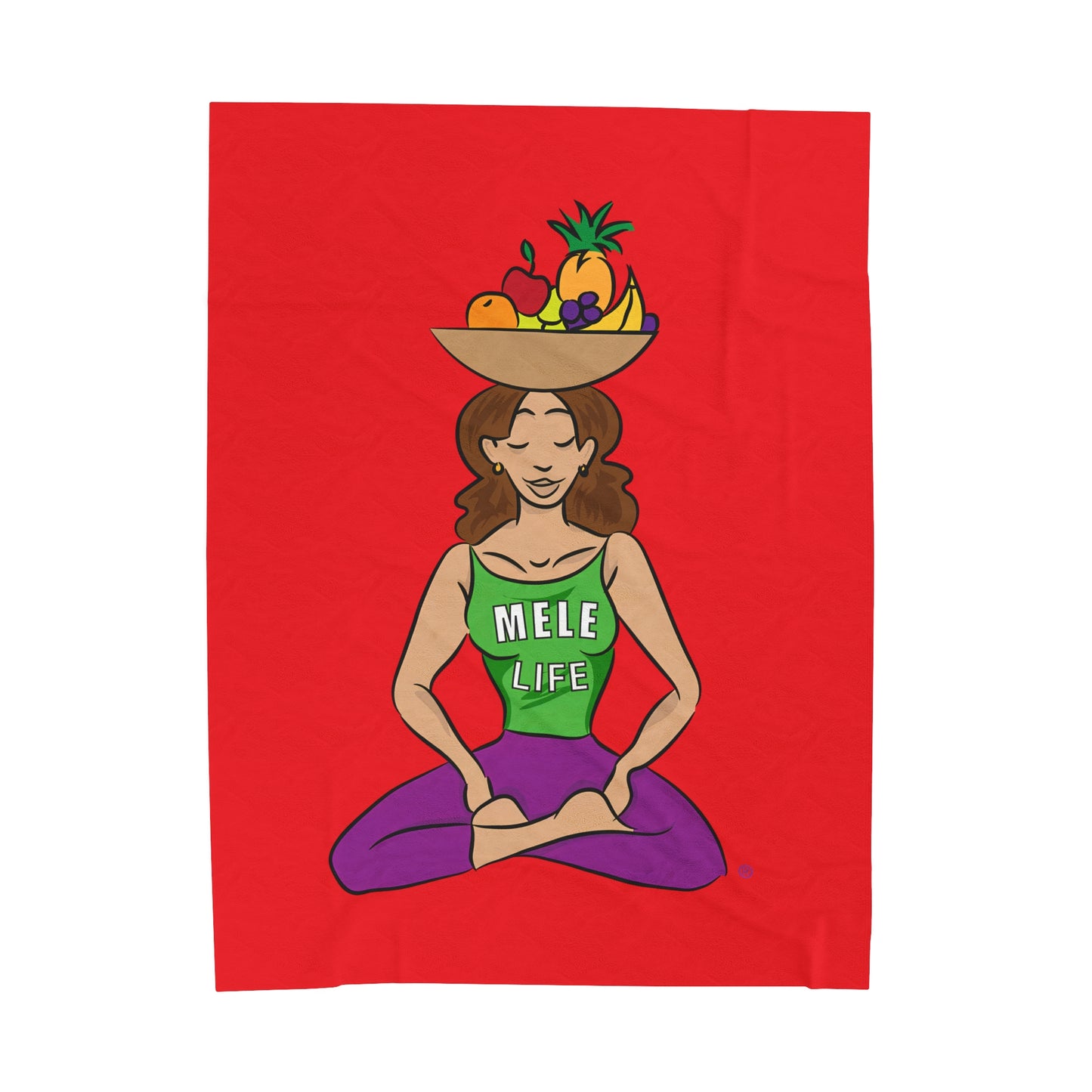 Blanket Velveteen Plush - Yoga Lady 1 (red)