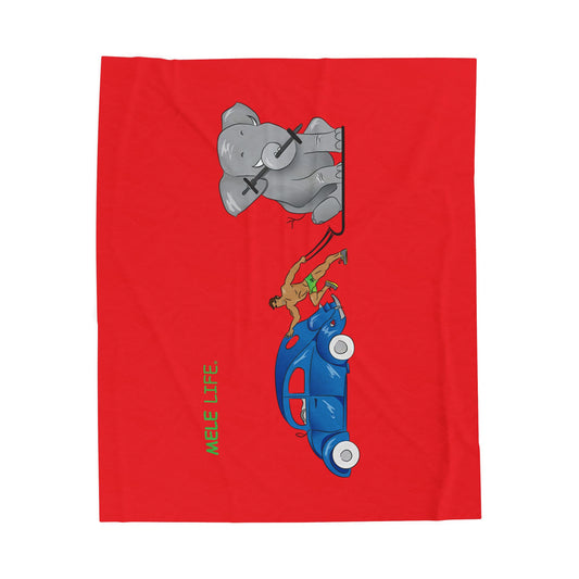 Blanket - Strong Brown Man (red)