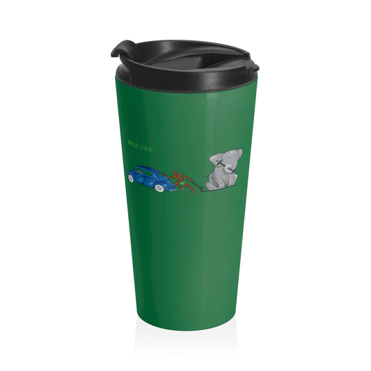 Travel Mug (15oz) - Strong Black Man (green)