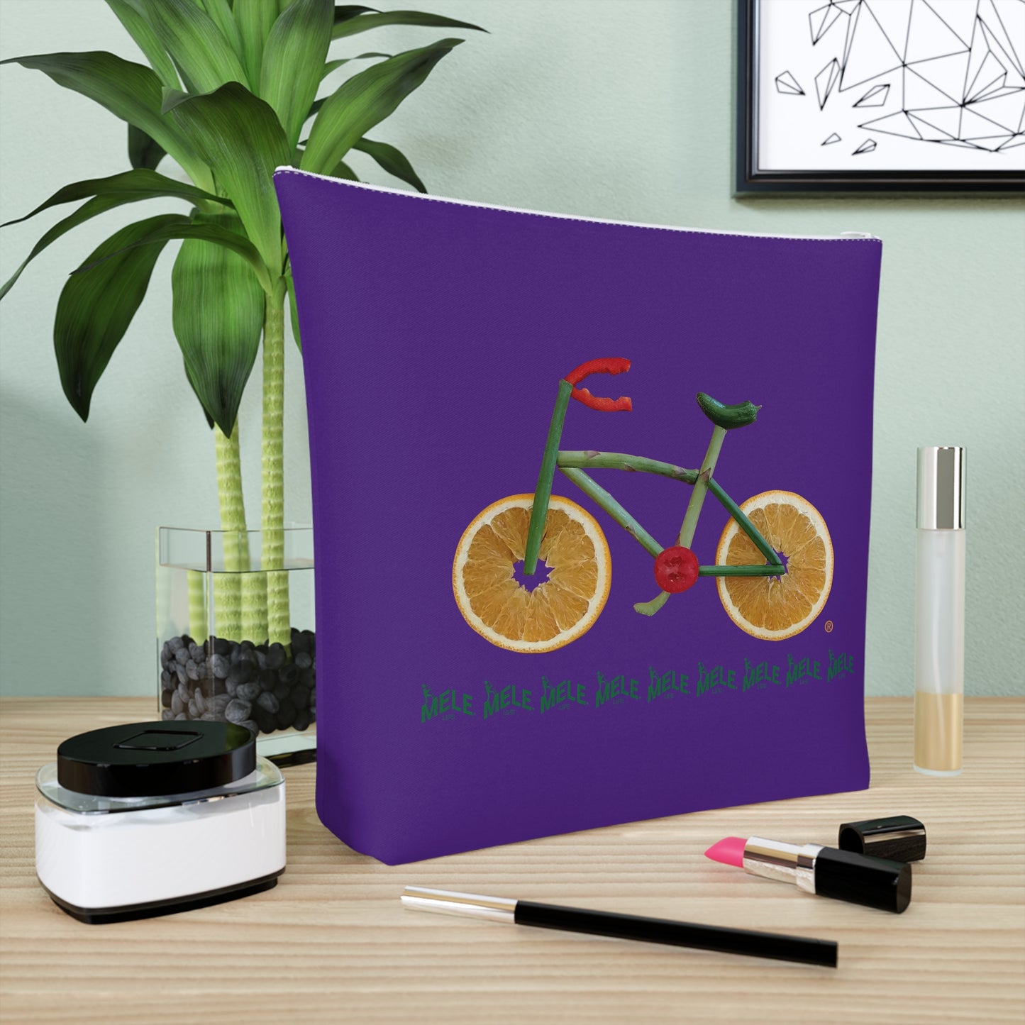 Cosmetic Bag - Veggie Bike  (purple)