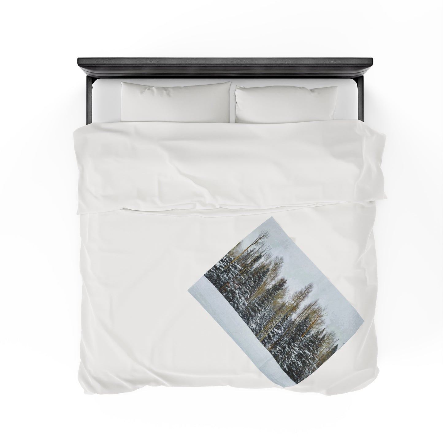Blanket Velveteen Plush - Forest Winterscape