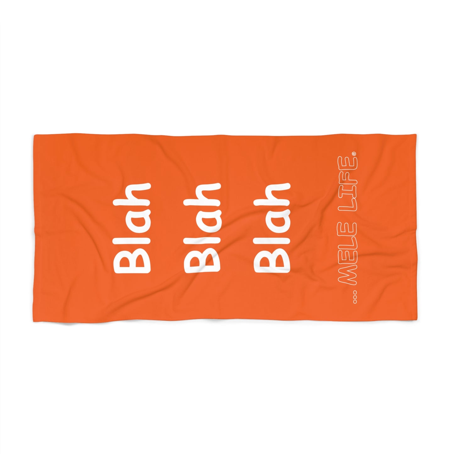 Beach, Bath & Pool Towel - Blah Blah Blah (orange)