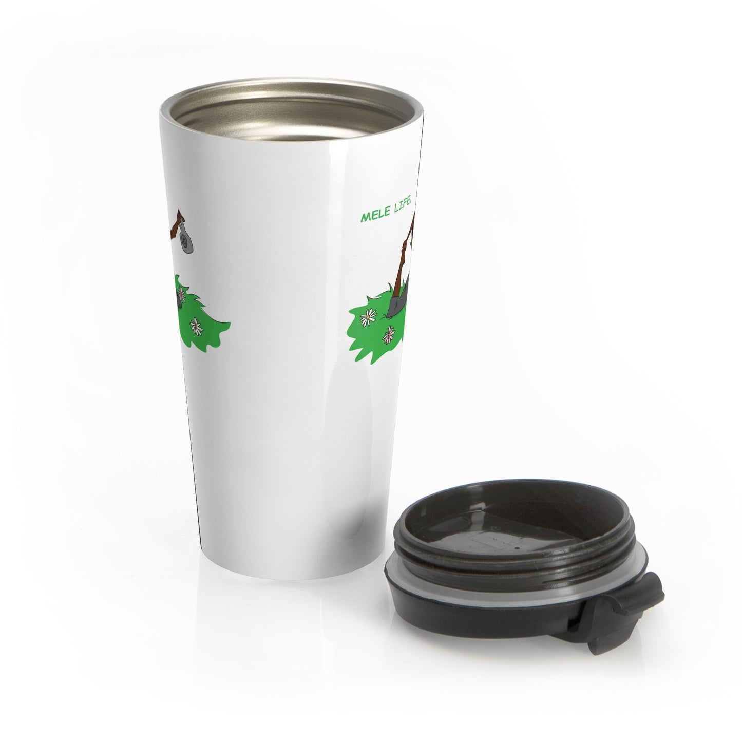 Travel Mug (15oz) - Yoga Lady 2 (white)