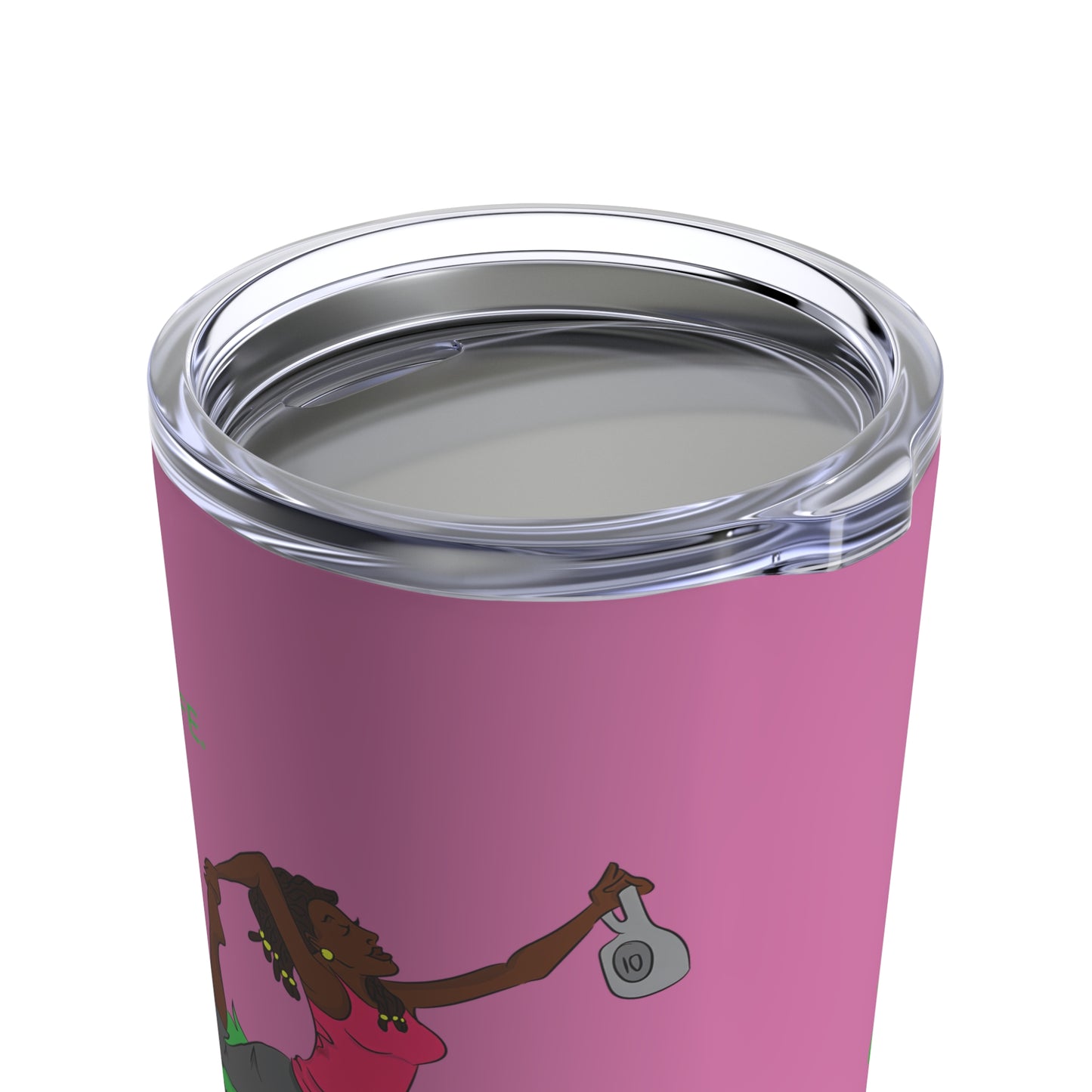 Tumbler 20oz - Yoga Lady2   (pink)