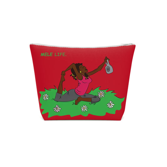 Cosmetic Bag - Yoga Lady2   (red)