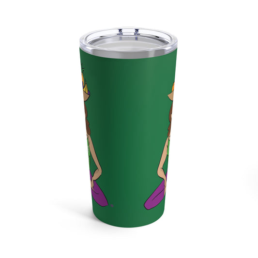 Tumbler 20oz - Yoga Lady1   (green)