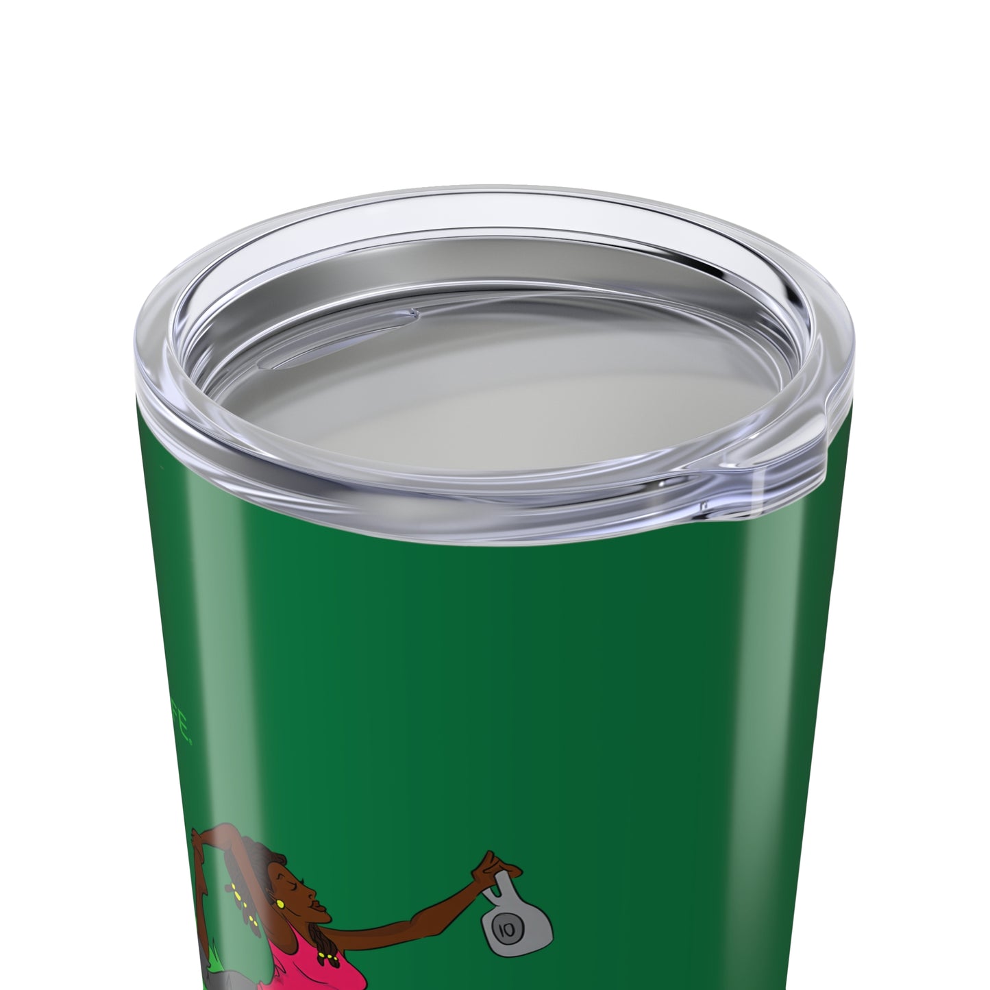 Tumbler (20oz) - Yoga Lady 2 (green)