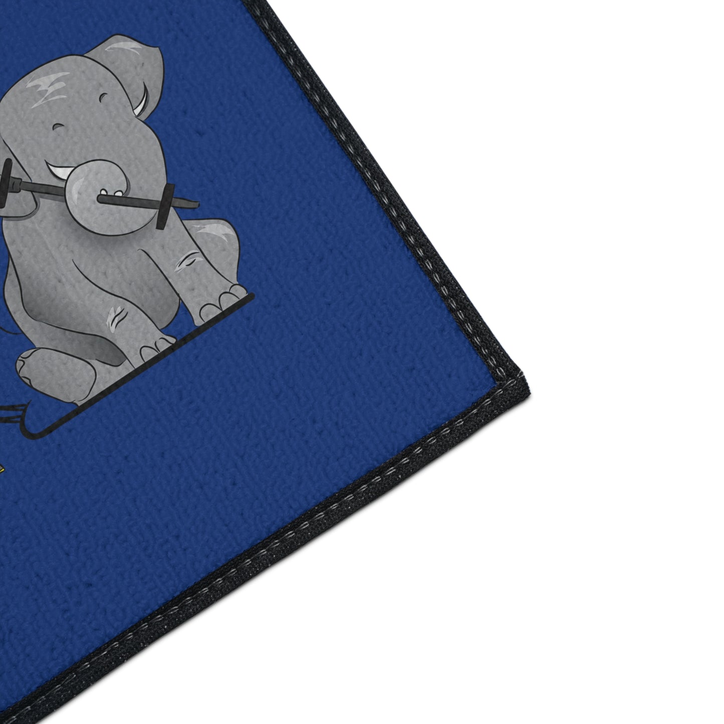 Floor Mat - Strong Brown Man (blue)