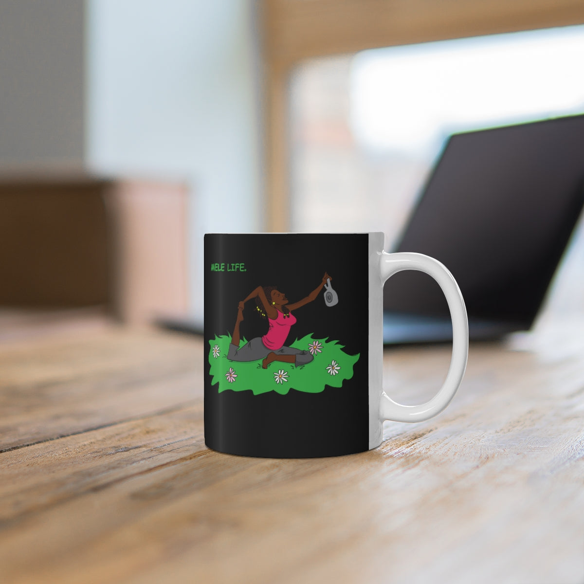 Coffee Mug - Yoga Lady 2   (black)