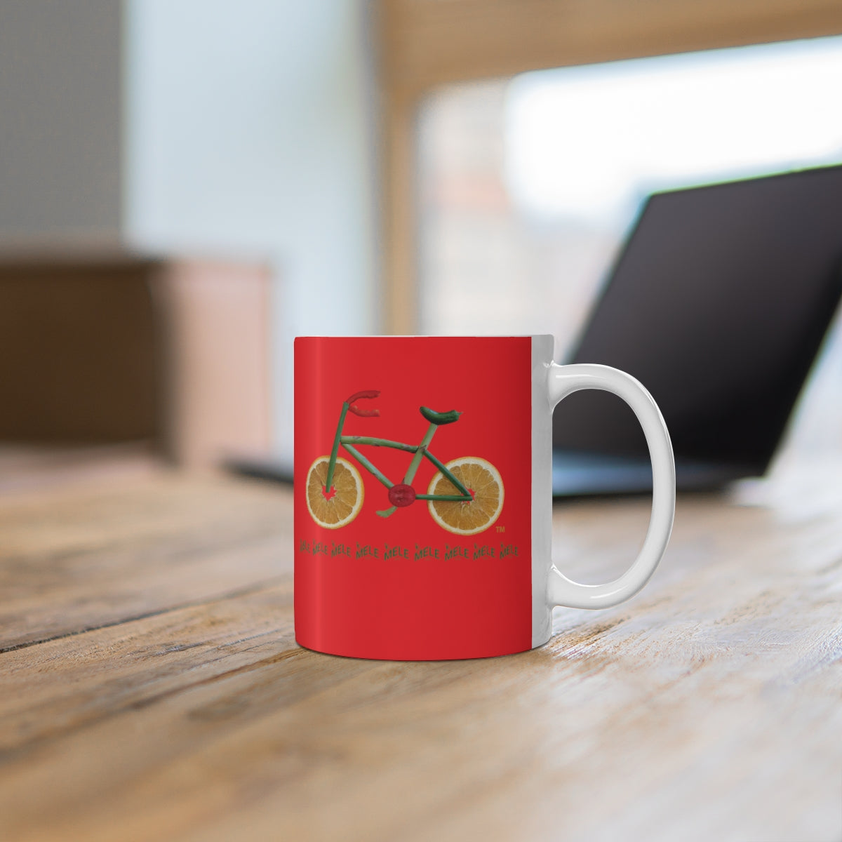 Coffee Mug - Veggie Bike  (red)