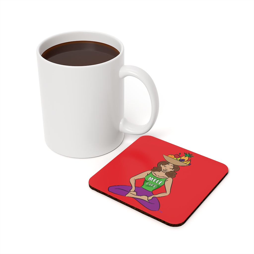 Coaster - Yoga Lady1  (red)
