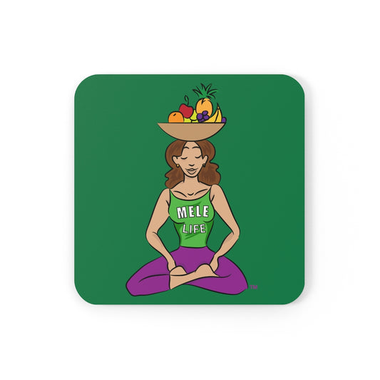 Coaster - Yoga Lady1  (green)