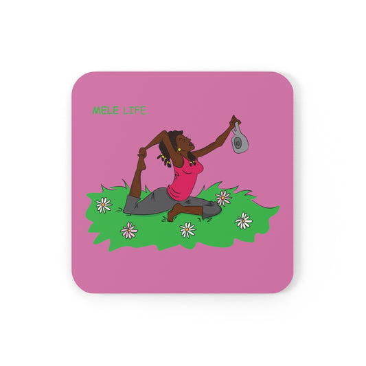 Coaster - Yoga Lady2   (pink)