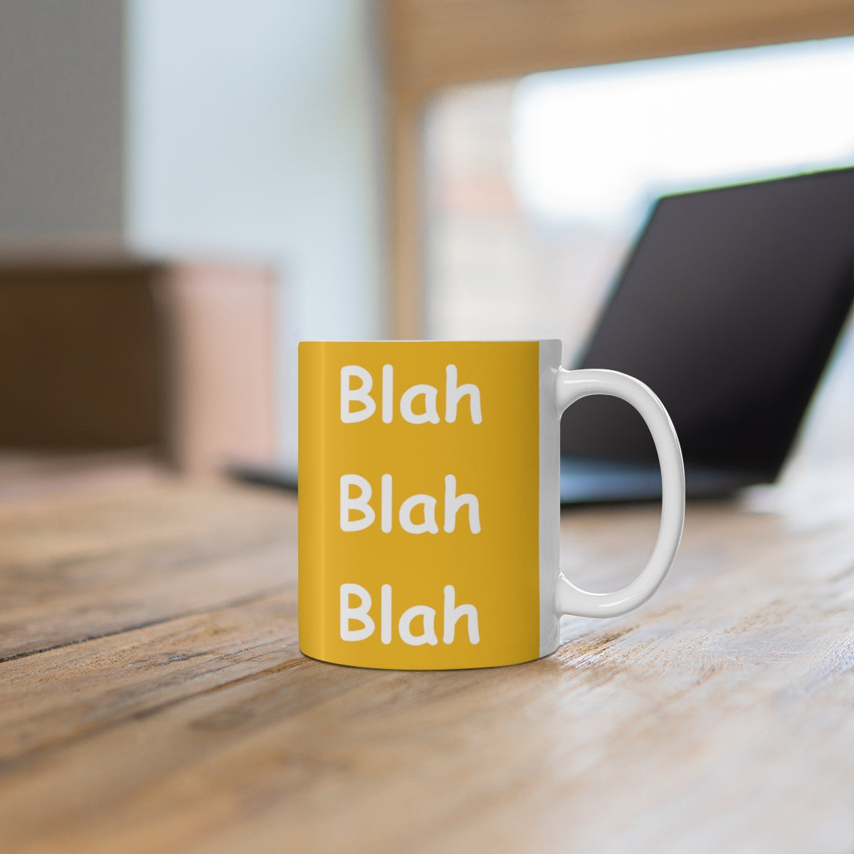 Coffee Mug - Blah Blah Blah   (yellow)