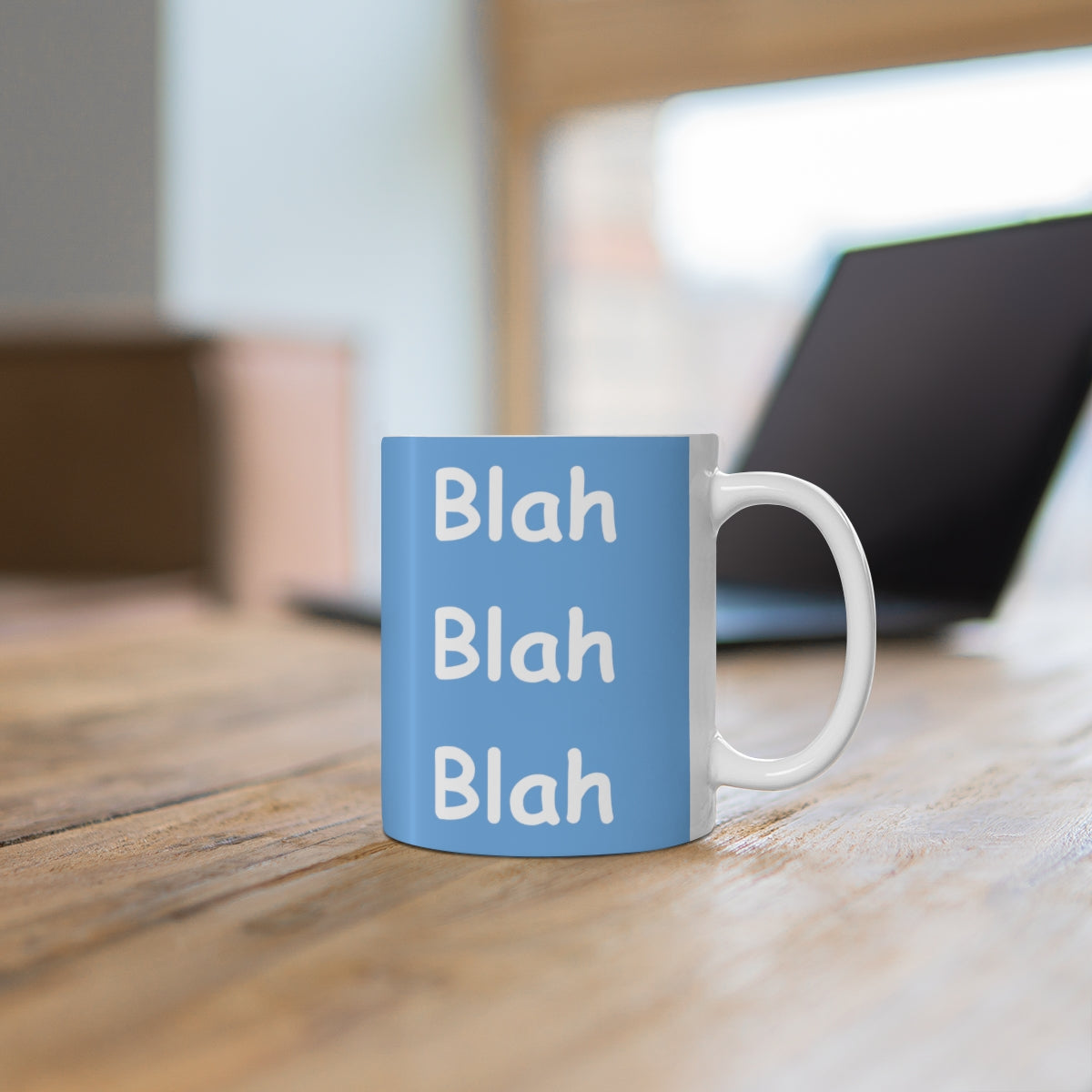 Coffee Mug - Blah Blah Blah   (light blue)