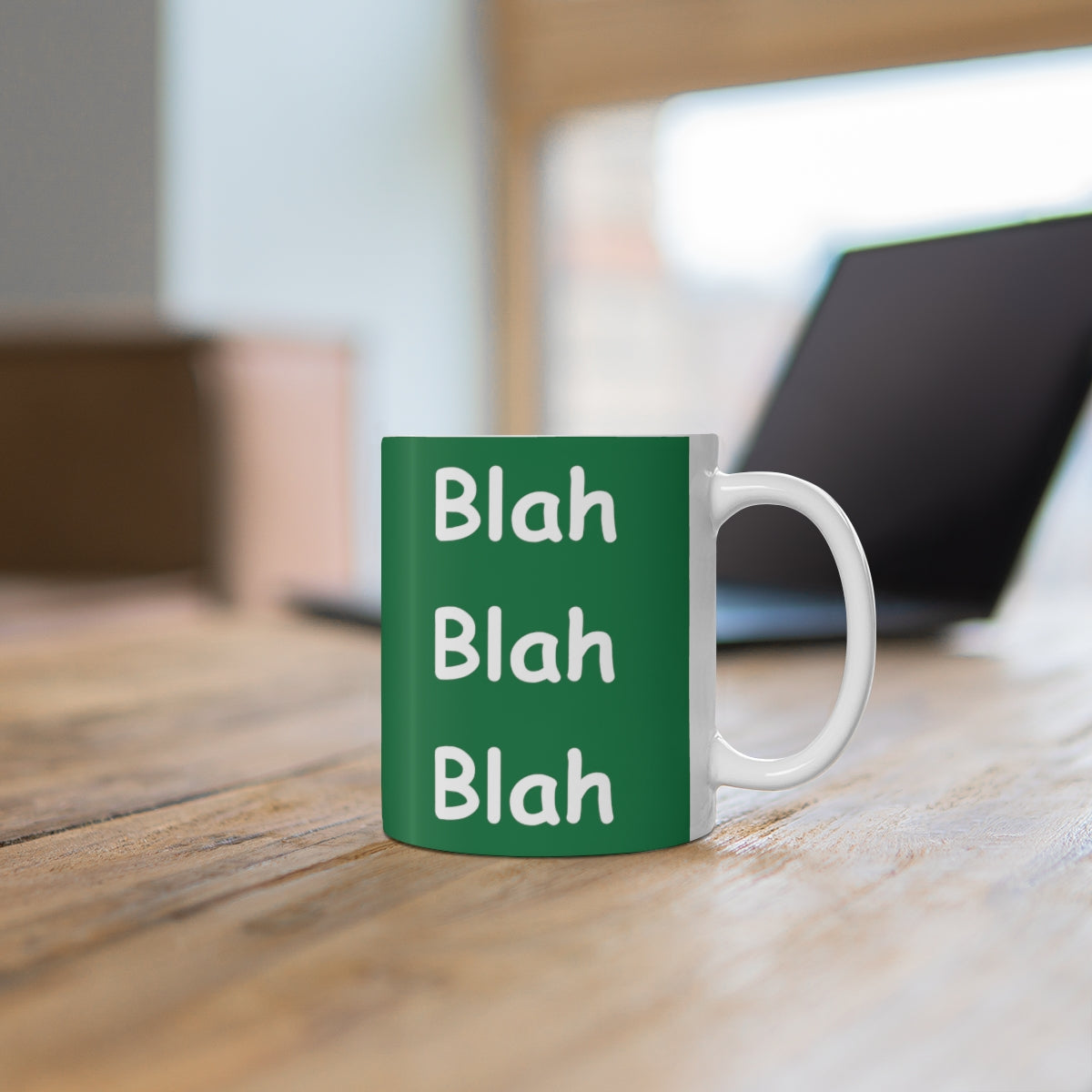 Coffee Mug - Blah Blah Blah   (green)