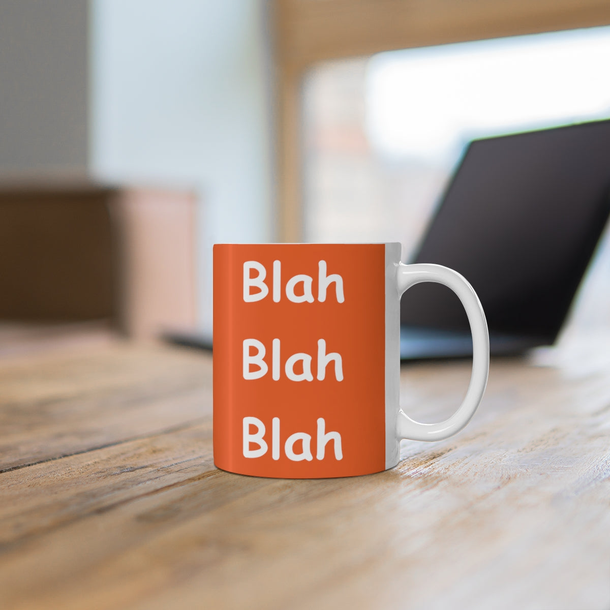 Coffee Mug - Blah Blah Blah   (orange)