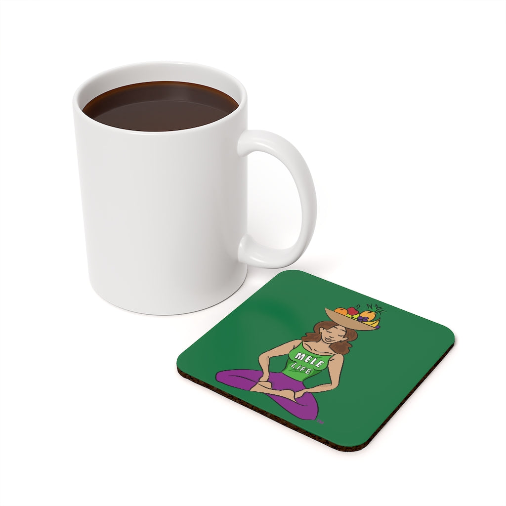 Coaster - Yoga Lady1  (green)