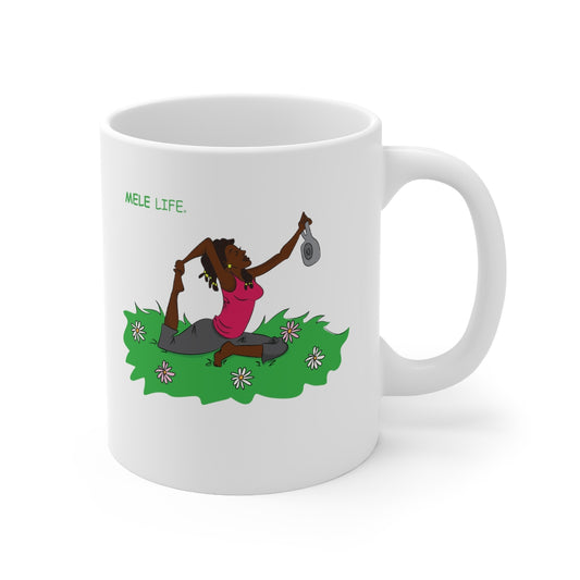 Coffee Mug - Yoga Lady 2   (white)