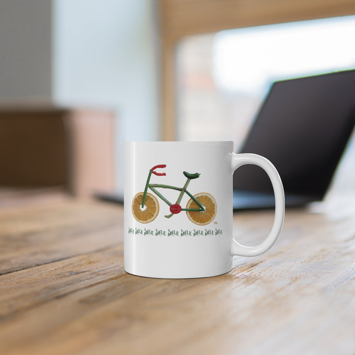 Coffee Mug - Veggie Bike  (white)