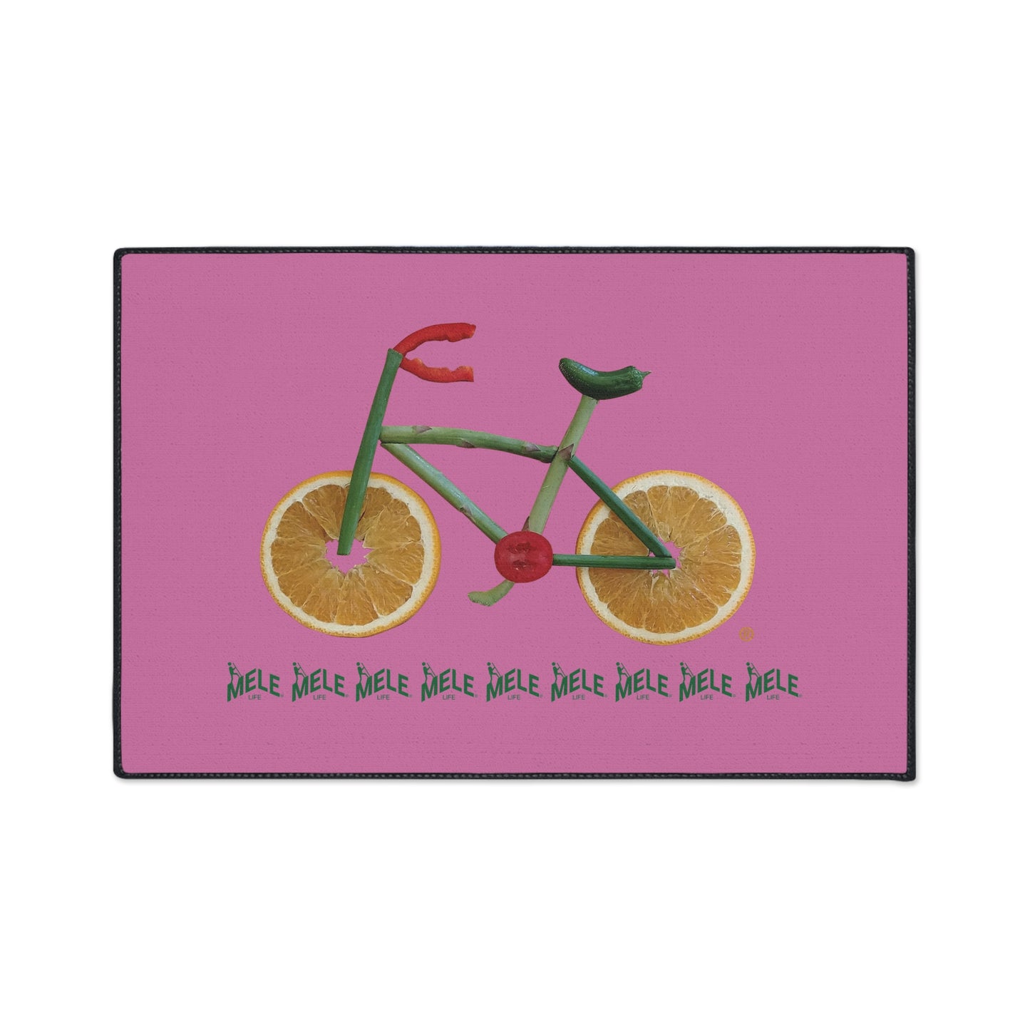 Floor Mat - Veggie Bike  (pink)