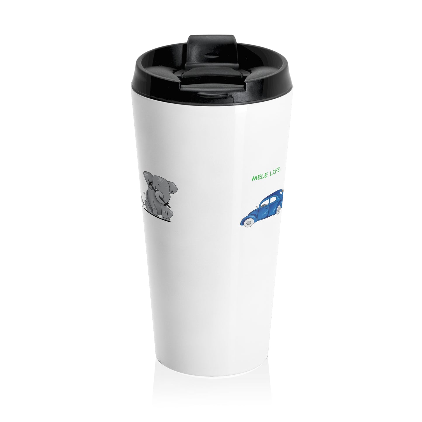 Travel Mug (15oz) - Strong Brown Man  (white)