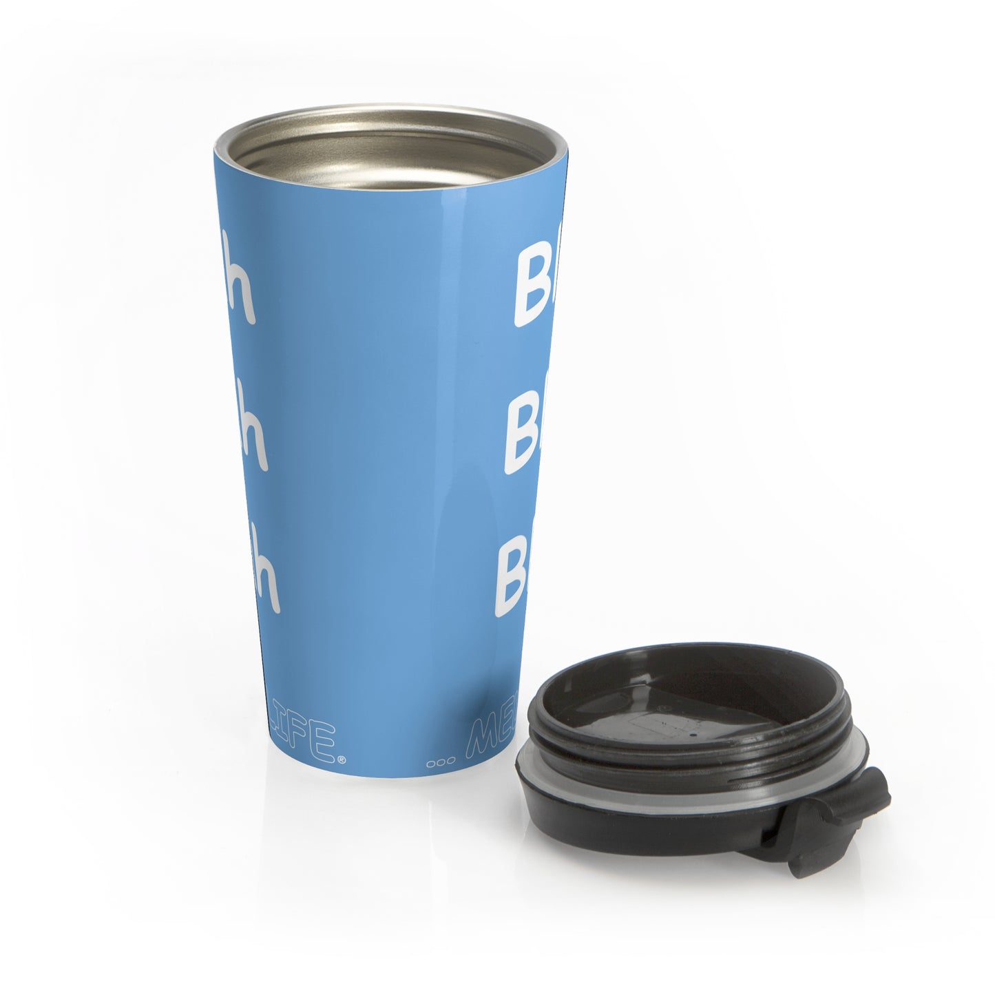 Travel Mug (15oz) - Blah Blah Blah    (light blue)