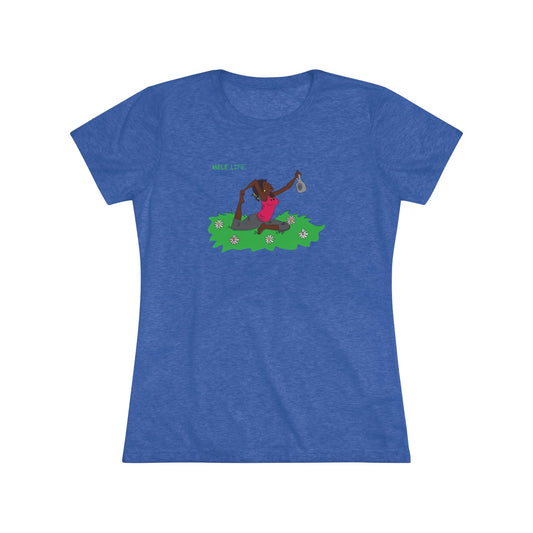 Women's Triblend Tee - Yoga Lady2