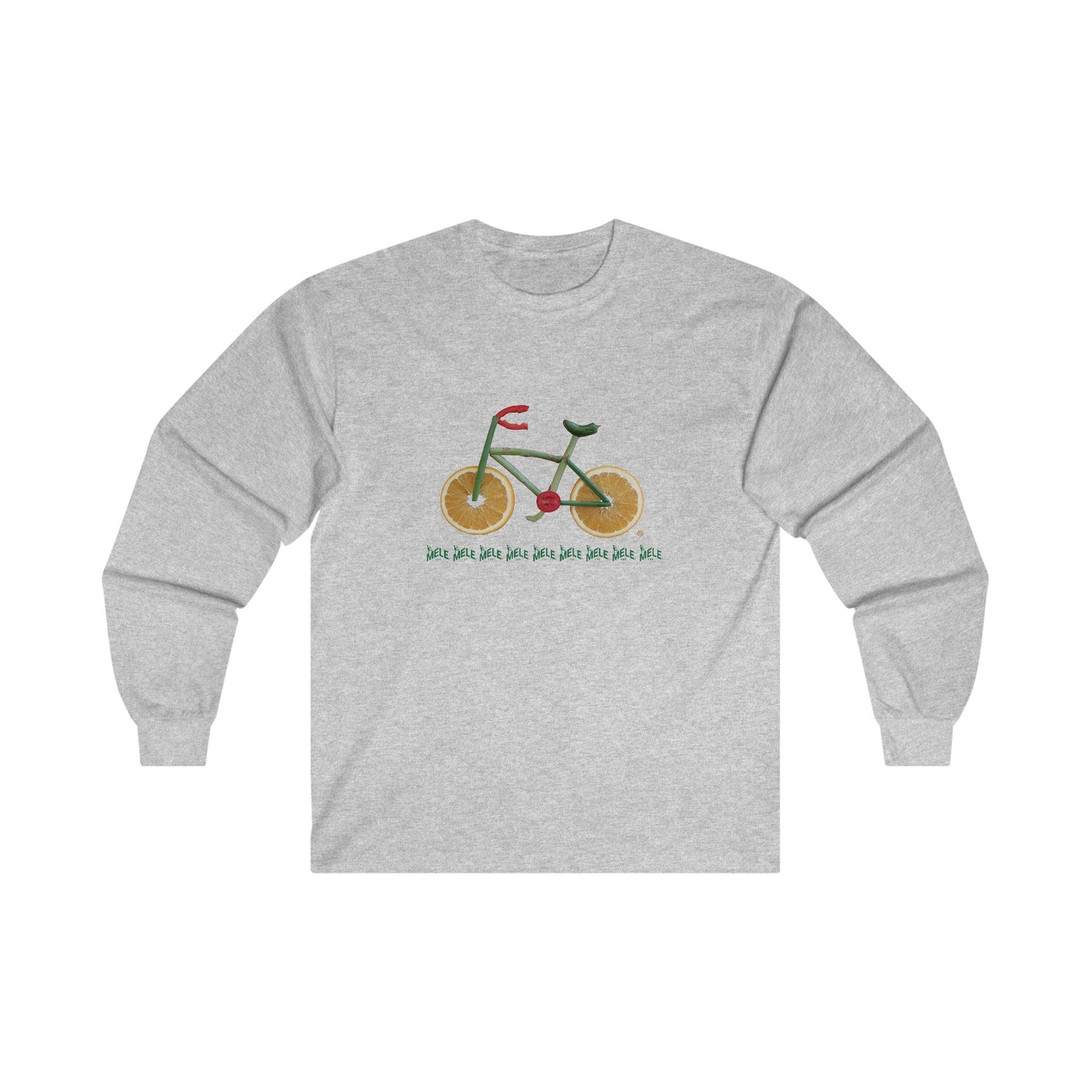 Long Sleeve Tee (unisex) - Veggie Bike (green lettering)