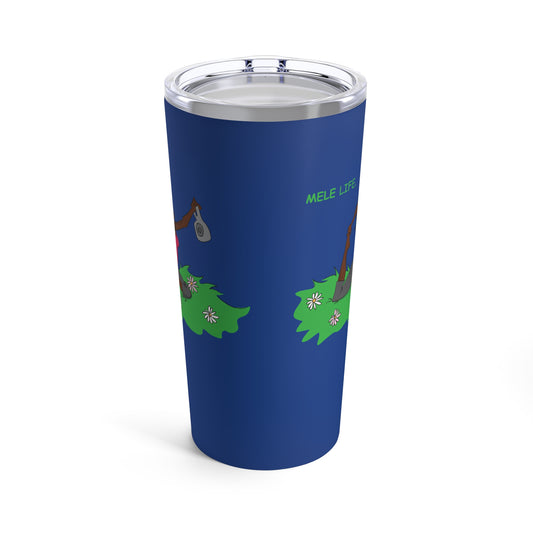 Tumbler 20oz - Yoga Lady2   (dark blue)