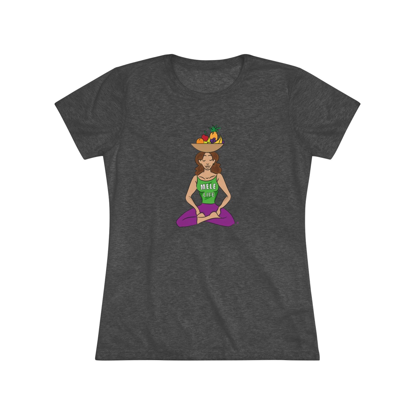 Women's Triblend Tee - Yoga Lady1