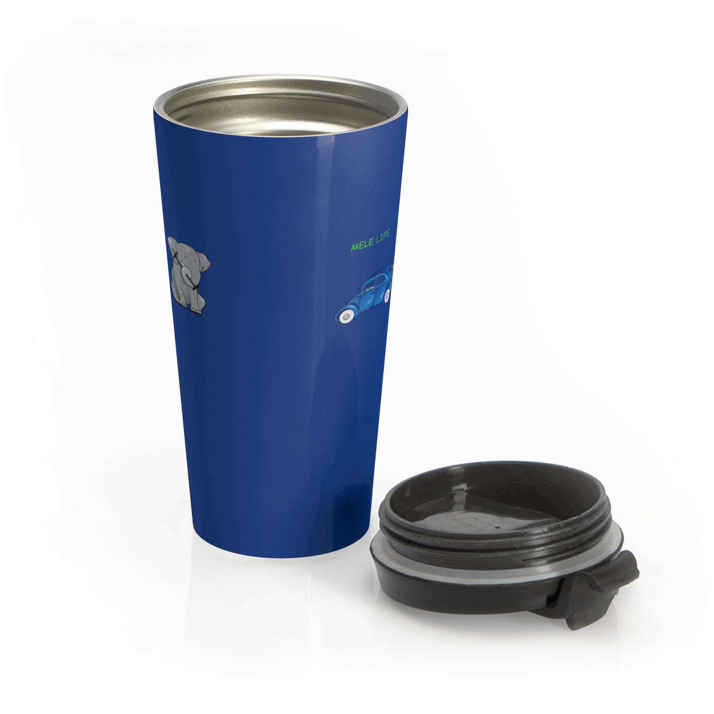 Travel Mug (15oz) - Strong Brown Man  (blue)