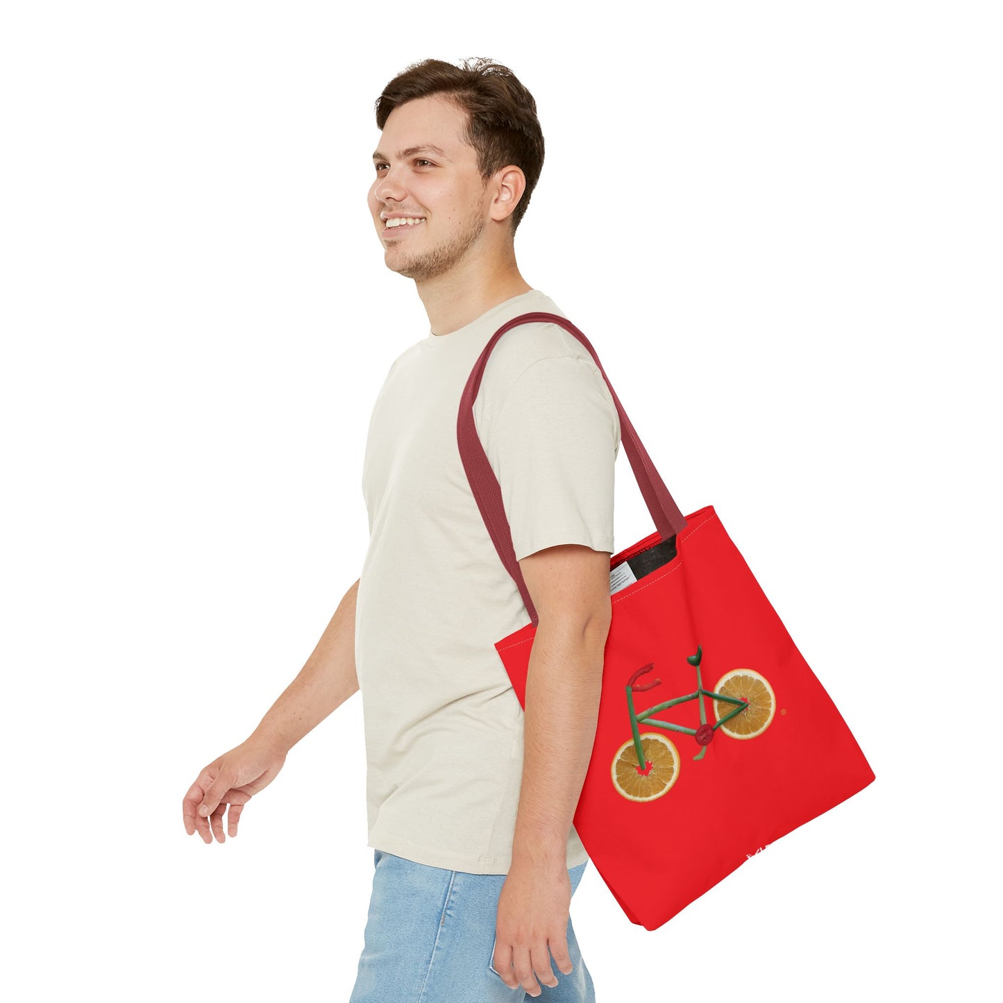Tote Bag - Veggie Bike  (red)