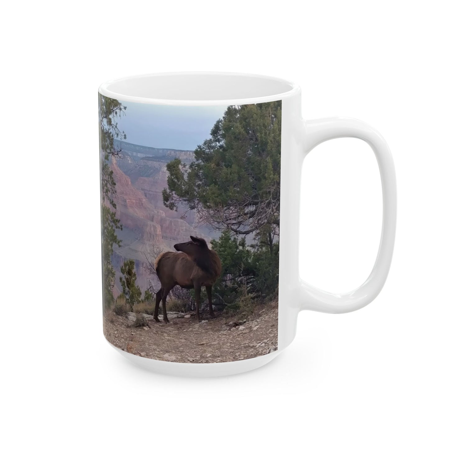 Coffee Mug (11oz/15oz) - Elk at Grand Canyon
