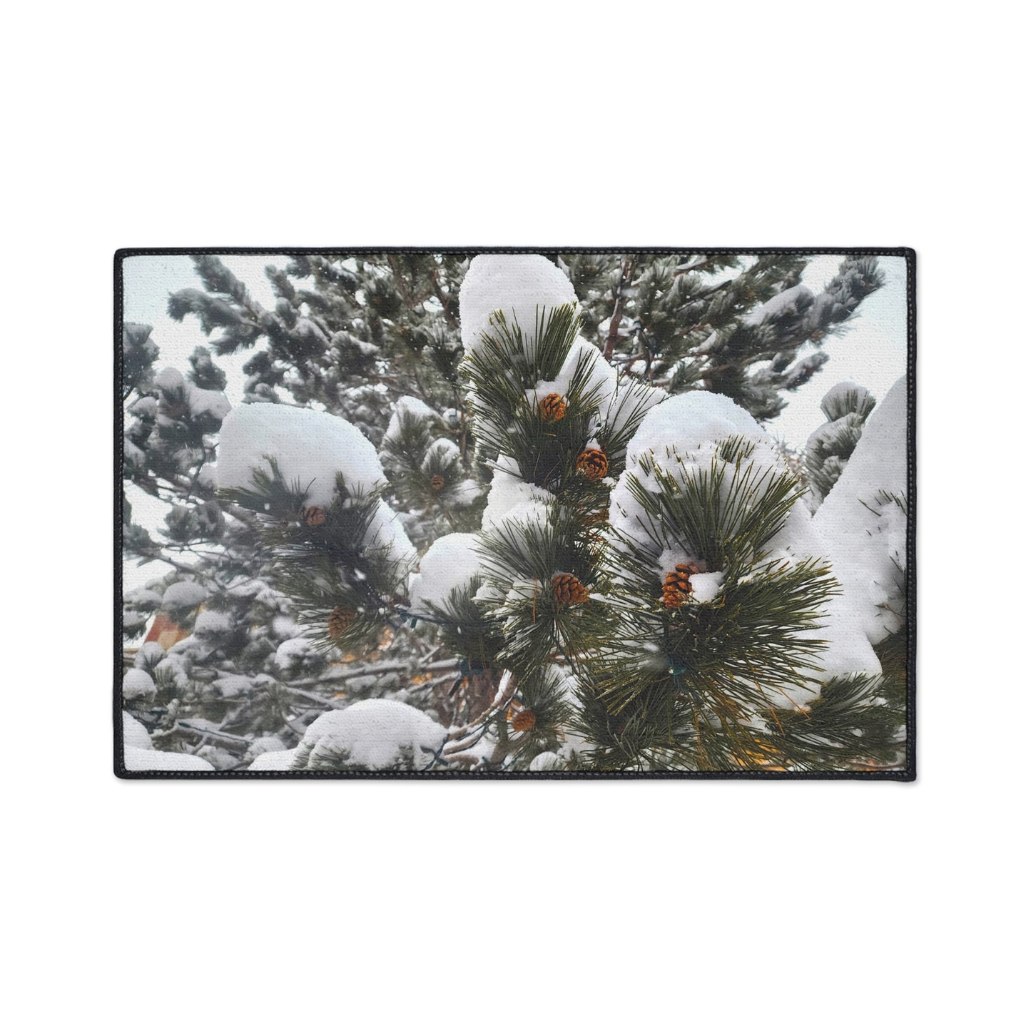Floor Mat - Pine Cones in snow