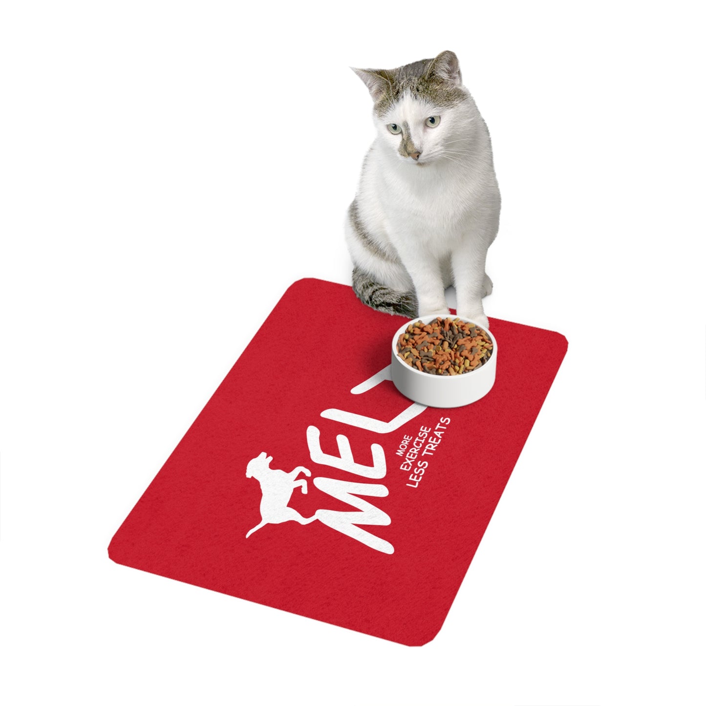 Dog Food Mat - MELT logo  (red)