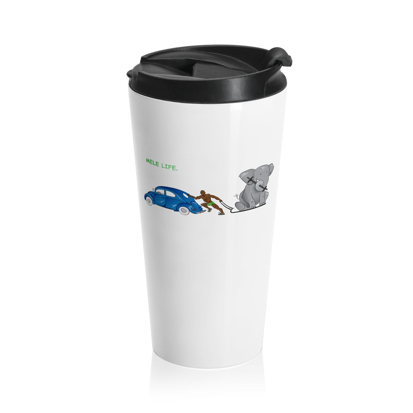 Travel Mug (15oz) - Strong Black Man  (white)