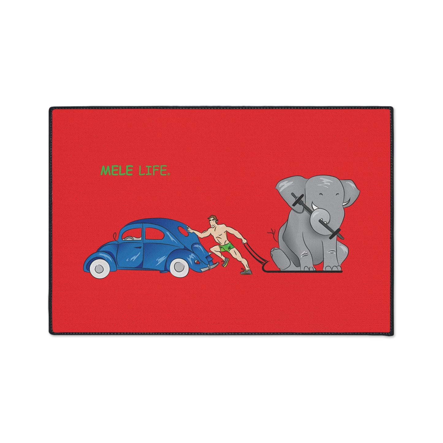 Floor Mat - Strong White Man  (red)