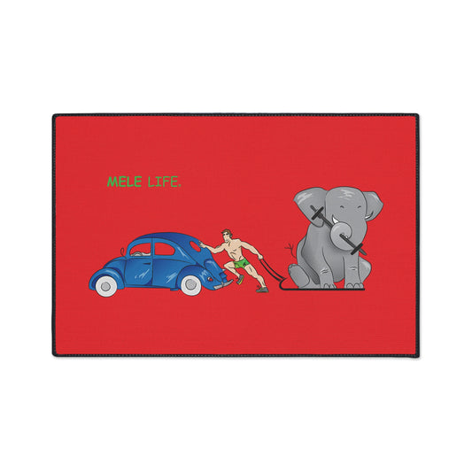 Floor Mat - Strong White Man  (red)