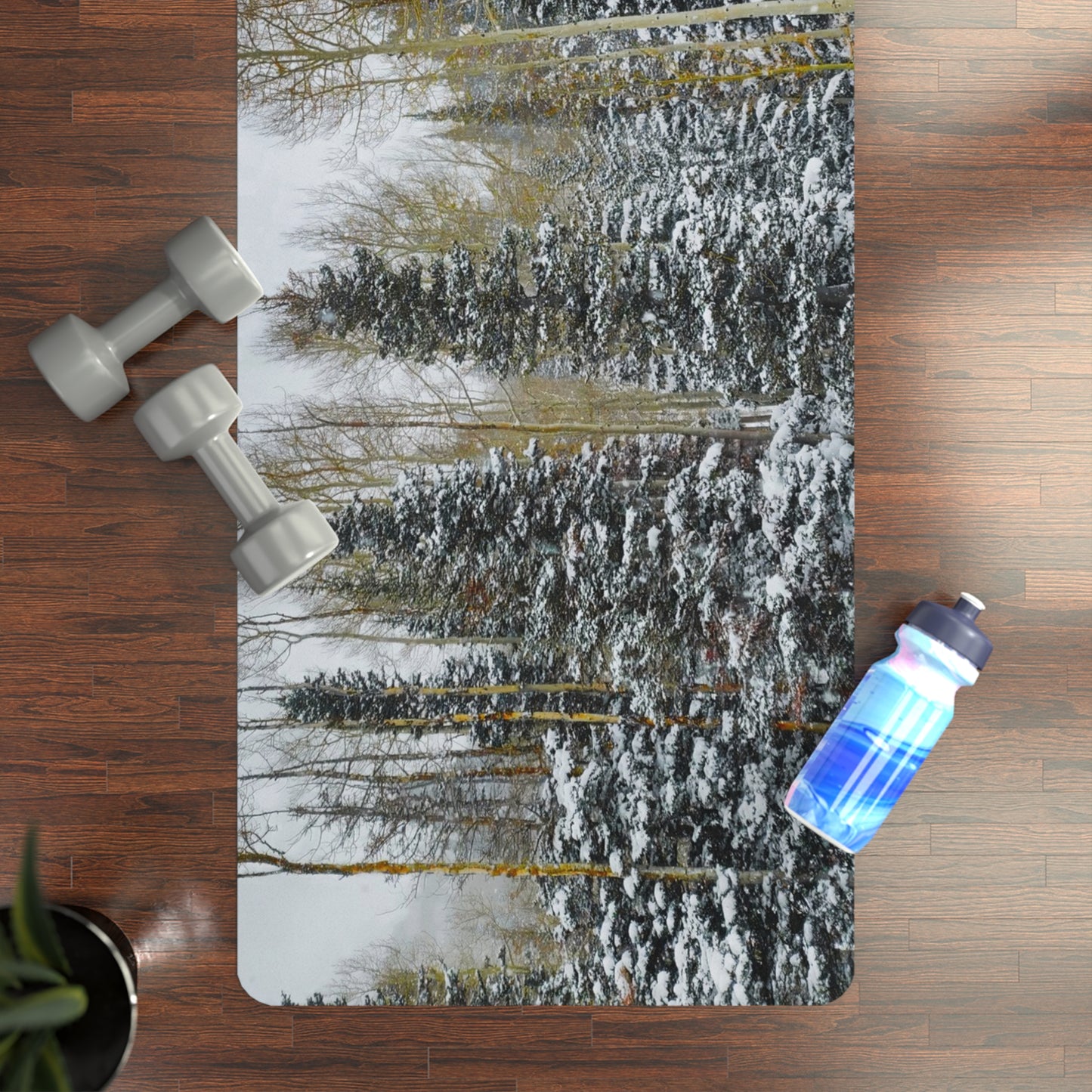 Yoga Mat - Forest Winterscape