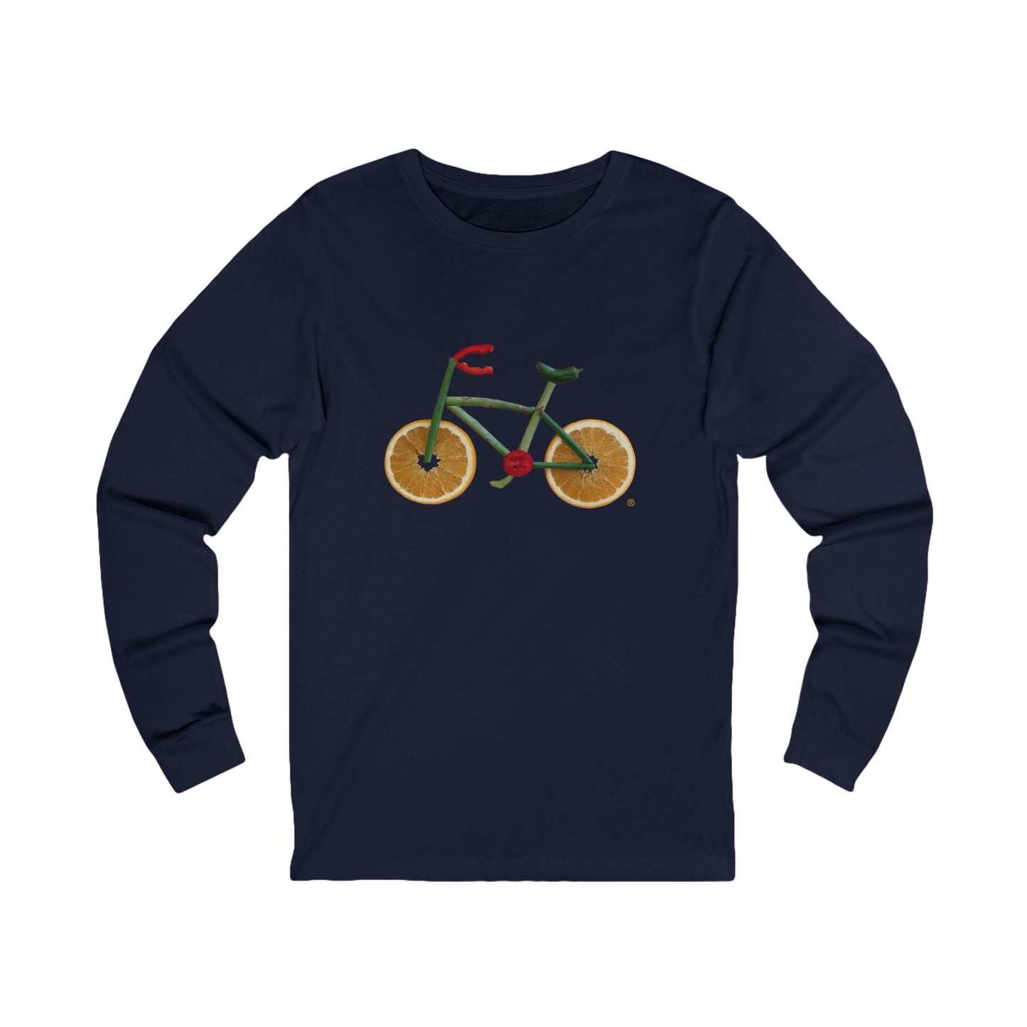 Long Sleeve Tee (Unisex) - Veggie Bike  (white text)