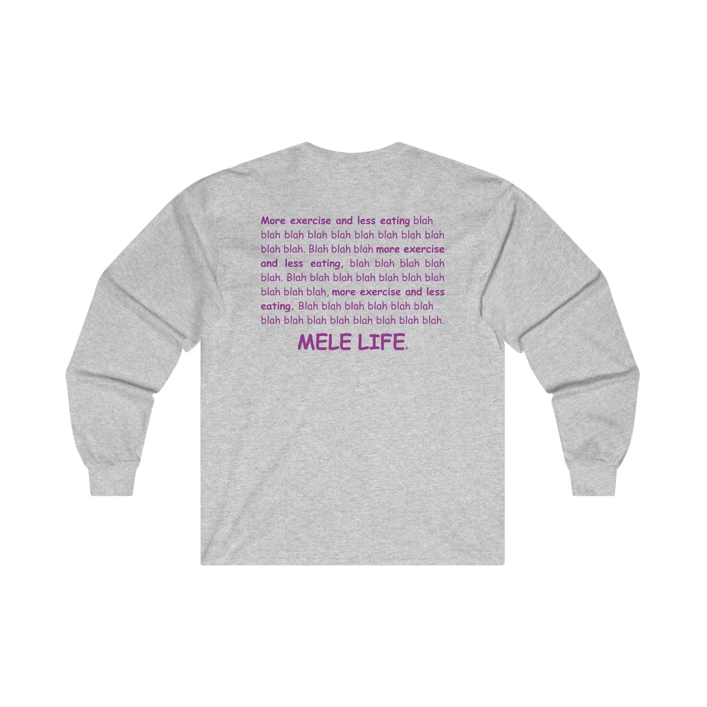 Long Sleeve Tee (unisex) - Yoga Lady 2 (purple lettering)