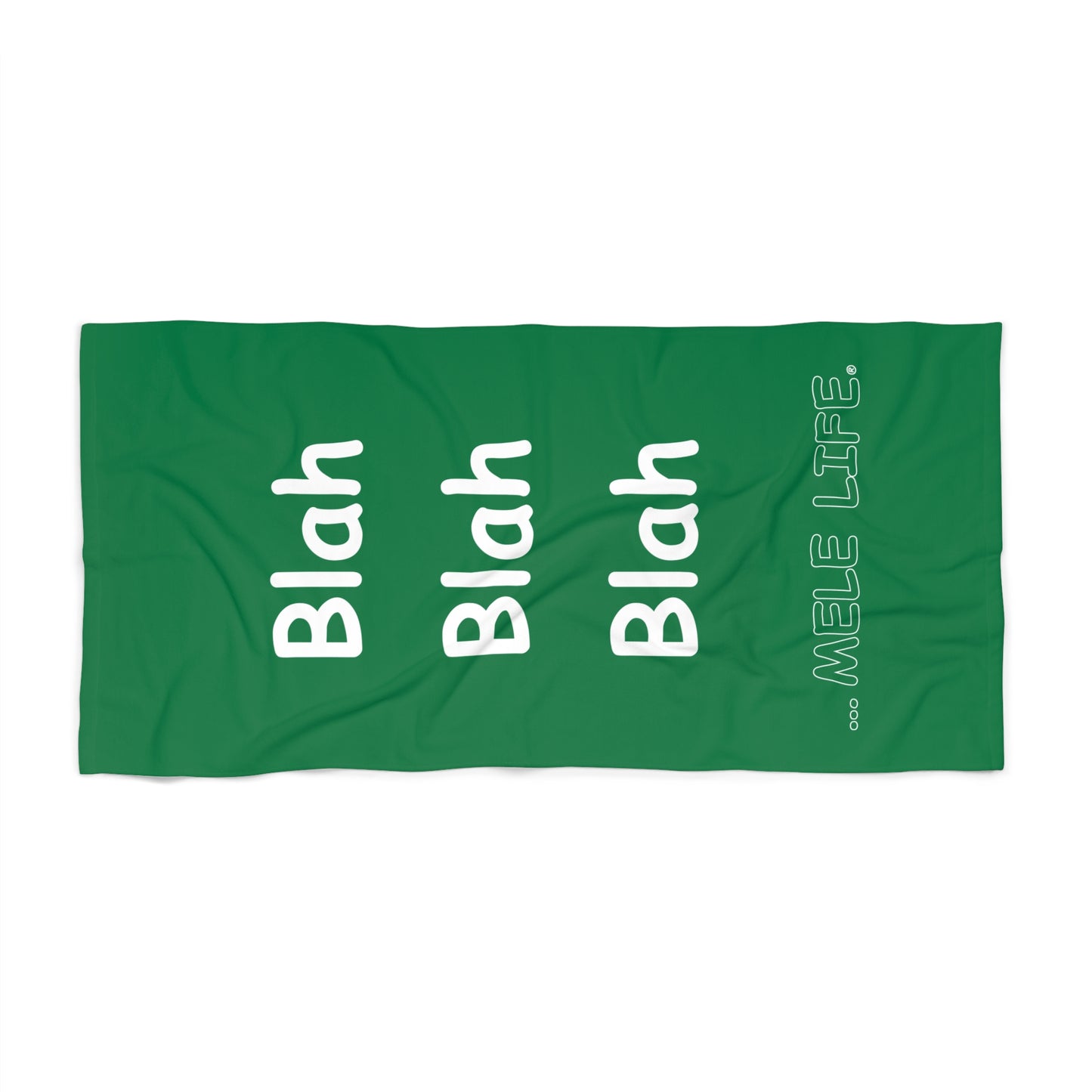 Beach, Bath & Pool Towel - Blah Blah Blah (green)