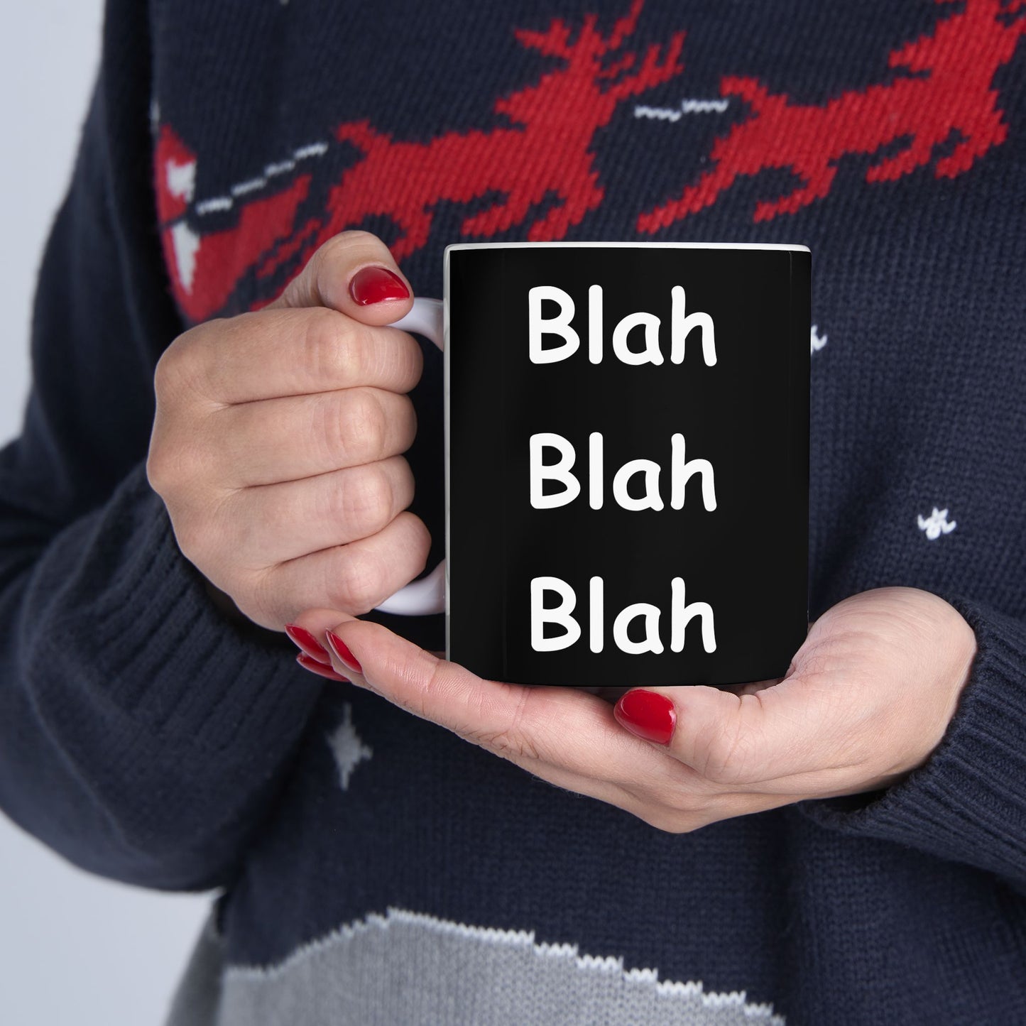Coffee Mug (11oz/15oz) - Blah Blah Blah  (black)