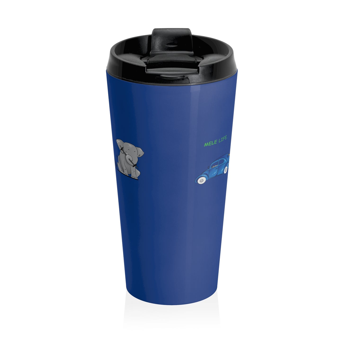 Travel Mug (15oz) - Strong Brown Man  (blue)